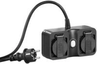Luminea Home Control Aufputz Steckdose: 2-fach-WLAN-Outdoor-Steckdosenleiste, App,