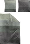 Irisette Bettw&auml;sche Edel-Feinbiber gr&uuml;n-grau Gr&ouml;&szlig;e 1x 135x200 cm + 1x 80x80...