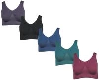 J-line 5er Pack Damen Komfort Bustier Schlaf BH ohne B&uuml;gel nahtlos Soft Bra