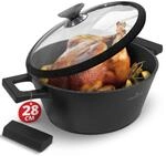 ZWIEGER 3-in-1 Schmortopf mit Deckel Backofengeeignet 28 cm - Gro&szlig; Br&auml;ter