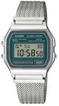 Casio Uhr A158WEM-3EF Vintage Iconic Digital Silber Petrol
