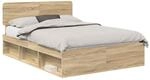 vidaXL Bettrahmen Sonoma 140 x 200 cm Massives Kiefernholz, Stilvoller...