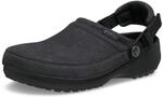 Crocs Klassische Damen-Clogs aus Segeltuch, Schwarzes Wildleder, 12 Women/10 Men