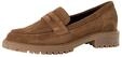 Tamaris Damen Loafer flach Leder, braun, 39 EU