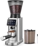 AMZCHEF Kaffeem&uuml;hle Elektrisch mit 48 Mahlgraden, Antistatik-System,