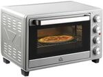 HOMCOM Mini Backofen 32L 100 &deg;C-230 &deg;C 1600 W 3 Kochmodi Edelstahl Silber |...