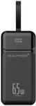 REALPOWER PB-27000 Pro,27.000mAh,65W,2X USB-A,2X USB-C
