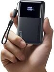 INIU Mini Power Bank, 10000mAh 45W Schnellladefunktion Powerbank mit USB C Kabel,