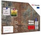 ALLboards Metallische Magnettafel ROST KORROSION ROSTFARBE 60x40cm MetalBoards