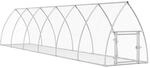 vidaXL Hasenstall Silbern 105x600x120 cm Verzinkter Stahl