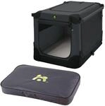 Maelson Soft Kennel anthrazit 62 cm+ Lounge Mat - Transportbox mit Matratze f&uuml;r