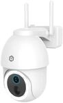 Nedis WIFICBO51WT | Smart WLAN Akku-Au&szlig;enkamera | 3MP 1296p | 355&deg; schwenkbar 