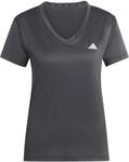 adidas Damen Workout Essentials V-Neck Shirt, Black, L