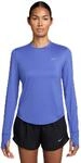 Nike Damen W Nk Swift Df Uv Ls CRW T-Shirt, Sapphire/Reflective Silv, M