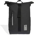 adidas Unisex HYBRID ROLLTOP BACKPACK, black/silver, One size