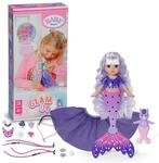 BABY Born Glam Up Aura Meerjungfrauenpuppe mit Styling-Zubeh&ouml;r | UV-Farbeffekt,