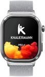 Knauermann PRO 4 EKG-Gesundheitsuhr mit Telefonfunktion &ndash; Smartwatch in Silber &ndash;