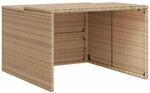 vidaXL M&auml;hroboter-Garage Beige 86x90x52/57 cm Poly Rattan