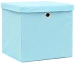 vidaXL Aufbewahrungsboxen mit Deckeln 10Stk. Babyblau 32x32x32cm Stoff