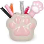 LEGAMI - Stifthalter aus Keramik, Desk Friends, Motiv Kitty Paw, handbemalt, 11 x