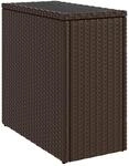 vidaXL Garten-Beistelltisch mit Glasplatte Braun 58x27,5x55 cm Rattan