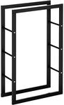 HOMCOM Kaminholzregal Metall Brennholzregal 60 x 25 x 100 cm Schwarz |...