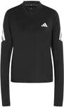 adidas Damen Adi365 Running Iconic Half Zip Sweatshirt, Black, L