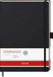 BRUNNEN Notizbuch Kompagnon Klassik | A4, unliniert, Stifthalter, schwarz