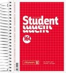 BRUNNEN Collegeblock Student | A6, kariert, 160 Blatt, rot