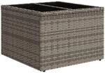 vidaXL Gartentisch mit Glasplatte, Tisch f&uuml;r Garten Terrasse, Couchtisch mit