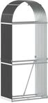 vidaXL Holzkorb Anthrazit 80x45x190 cm Verzinkter Stahl
