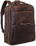 STILORD XL Herren-Businessrucksack aus Leder braun - 15-17 Zoll gro&szlig;er
