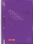 BRUNNEN Collegeblock Premium Student Colour Code | A4, Lineatur 27, 80 Blatt, purple