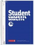 BRUNNEN Collegeblock Student | A4, Lineatur 27, 80 Blatt, blau