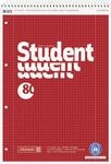 BRUNNEN Collegeblock Student Recycling Spirale oben | A4, Lineatur 28, 80 Blatt, rot
