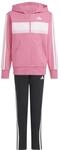 adidas Unisex Kinder Seasonal Essentials Tiberio 3 Stripes Fleece Track Suit, pink