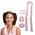 PARSA Beauty Locken Styler rosa Heatless Curls Satin Obermaterial sanft zum Haar
