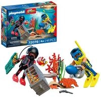 PLAYMOBIL City Action Polizeitaucher mit Schatz | 2 Figuren + Unterwasser-Scooter &