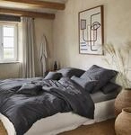 Irisette Mako-Satin Uni Bettw&auml;sche Set Uni Paris 8000 Anthra 135 x 200 cm + 1