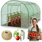 Plonos Garten-Gew&auml;chshaus Tunnel 2 &times; 3 m - 6 m&sup2; Folientunnel mit Stahlrahmen 