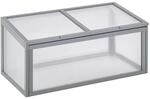 Outsunny Fr&uuml;hbeet Holz und Polycarbonat Treibhaus 90 x 46 x 40 cm Gew&auml;chshaus mit
