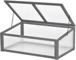 Outsunny Fr&uuml;hbeet Holz Mini Gew&auml;chshaus UV Schutz 100 x 65 x 40 cm Grau |...