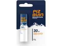PIZ BUIN Mountain Lippenpflege LSF 30, feuchtigkeitsspendender Lippenpflegestift für