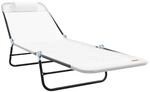 vidaXL Klappbare Sonnenliege Creme 182 x 55 x 85,5 cm Textilene, Verstellbare