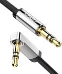 UGREEN Aux Kabel Auto 3,5 mm klinkenkabel 90 Grad mit Winkelstecker (2m) | 90...