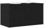 vidaXL Aufbewahrungsbox Schwarz Eichen-Optik 84 x 42 x 46 cm, Wohzimmer...