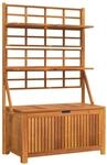 vidaXL Truhe mit Rankgitter Aufbewahrungsbox Auflagenbox Gartenbox Blumenregal