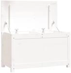 vidaXL Truhe Wei&szlig; 80x40x45,5 cm Massivholz Kiefer