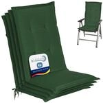 Beautissu 4er Set Gartenstuhlauflage f&uuml;r Hochlehner Gartenm&ouml;bel Sitzkissen 