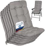 Beautissu 6er Set Hochlehner Auflagen 120x50x8cm - Sitzpolster Set f&uuml;r...
